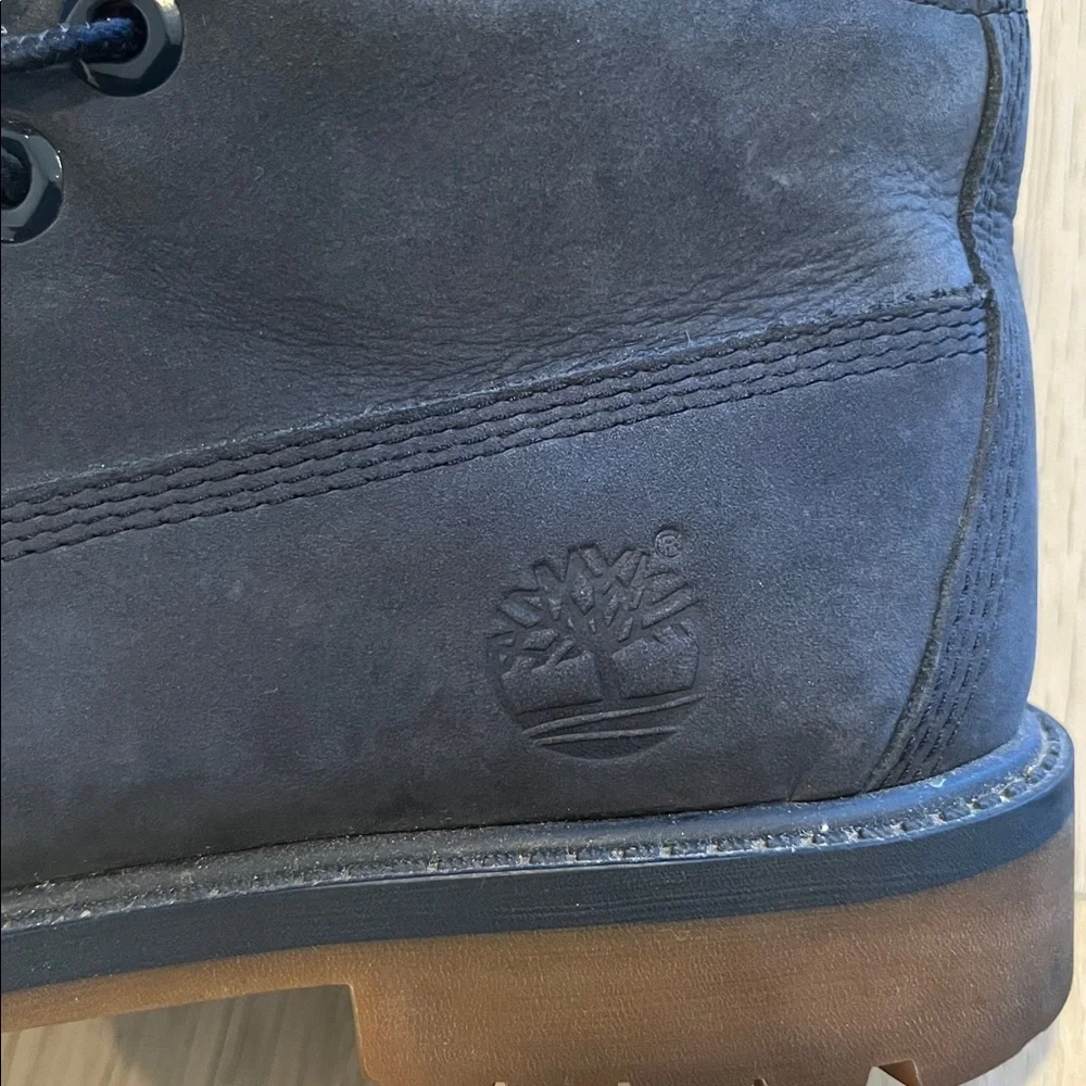 Timberland | 6-Inch Premium Waterproof Navy Nubuck Boots 3793A | Kids Size 4